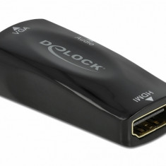 Adaptor HDMI la VGA cu audio M-M, Delock 66560