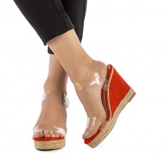 Sandale dama Iolanta rosii foto
