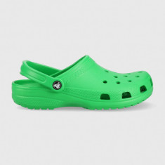 Crocs papuci Classic culoarea verde 10001