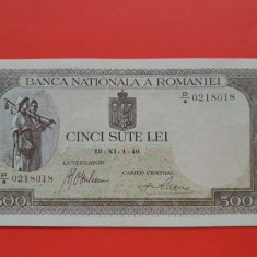 Bancnota 500 lei 1940 filigran orizontal aUNC+++->UNC