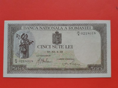 Bancnota 500 lei 1940 filigran orizontal aUNC+++-&amp;gt;UNC foto