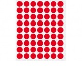 Etichete - buline color, 630 bucati/set, Rosu