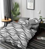 Cumpara ieftin Lenjerie Pat Bumbac Gri 6 Piese (200x230, 240x250, 55x75, 70x70) - Husa Pilota, Cearceaf, Fete Perna