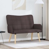 vidaXL Canapea cu două locuri Maro &icirc;nchis 115 x 61 x 87 cm țesătură 42028895