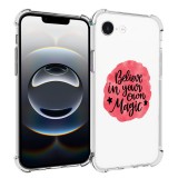 Husa antisoc pentru iphone 16e, airbag pro, clear, belive in your own magic