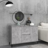 vidaXL Servantă, gri beton, 104x35x70 cm, PAL