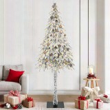 vidaXL Brad de Crăciun cu 300 LED cu suport 210 cm PE 3396240