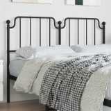 vidaXL Tăblie de pat metalică, negru, 140 cm