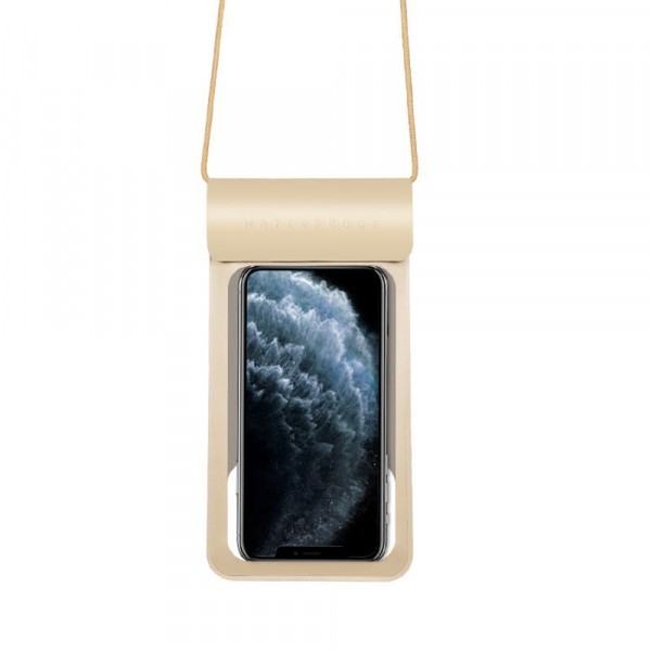 Husa Universala Waterproof pentru Telefon max. 6.8inch, Techsuit, TWC1, Aurie