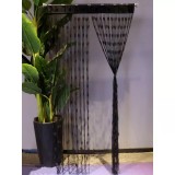 Cumpara ieftin Perdea Franjuri 100 x 200cm - Neagra cu Inimioare - 42209