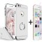 Pachet husa Apple iPhone 7 Luxury Silver cu Inel de sustinere+folie de sticla