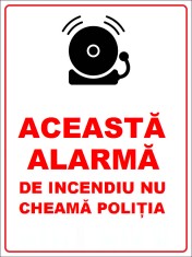 Placuta aceasta alarma de incendiu nu cheama politia foto