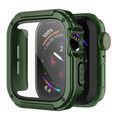 Husa pentru Apple Watch 7 / 8 (41mm) + Folie - Lito Watch Armor 360 - Green foto