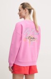 Rip Curl bluză femei, culoarea roz, cu imprimeu, 083WFL