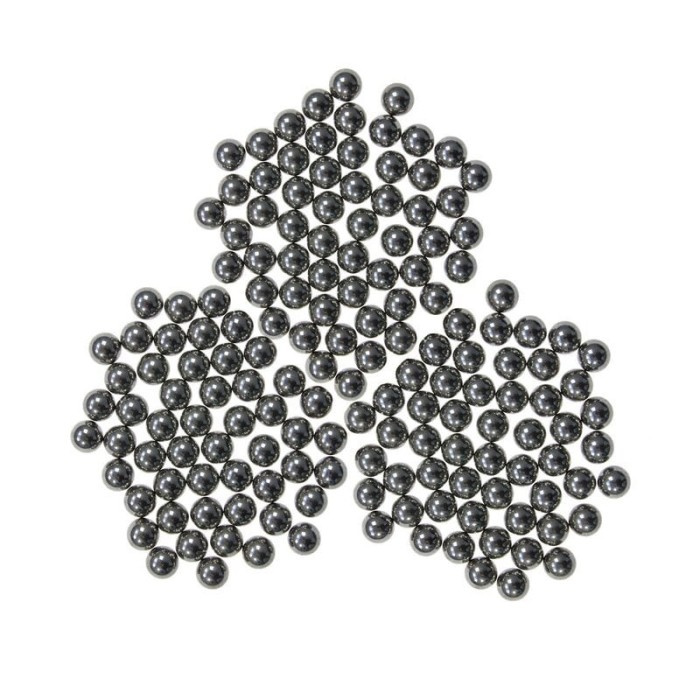 Set 300 bile metalice pentru airsoft si prastie 7 mm, argintiu