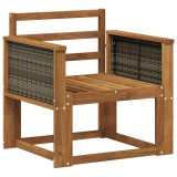 vidaXL Canapea Medie pentru Exterior Lemn Solid de Acacia natural 3438823
