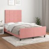VidaXL Cadru de pat fără saltea roz 120x190 cm catifea 3270583