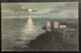 Constanta 1926 ? - Hotel Palas cu vedere la mare - Imagine nocturna - printata, color, necirculata