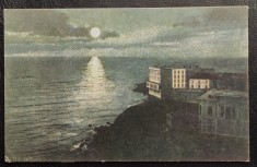 Constanta 1926 ? - Hotel Palas cu vedere la mare - Imagine nocturna - printata, color, necirculata