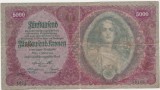 AUSTRIA 5000 COROANE KRONEN 1922 F