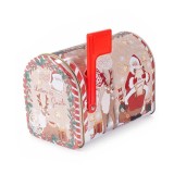 Cutie postala decor Craciun metal multicolor 13x8x9.5 cm