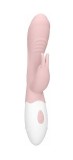 Vibrator Juicy Rabbit Vibrator, 10 Moduri Vibratii, USB, 20 cm, Roz