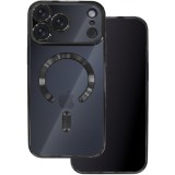Husa MagSafe pentru Apple iPhone 18 Pro / 17 Pro, OEM, Color Chrome Mag, Neagra