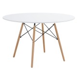Cumpara ieftin Masa dining mdf alb lemn natur Demin 120x74 cm