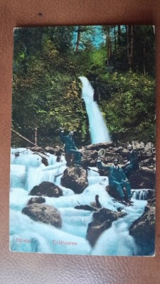 Carte postala, Sinaia, Cascada Urlatoarea, 1924 foto