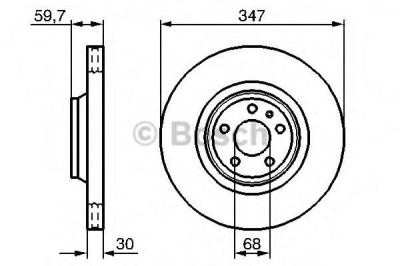 Disc frana AUDI A6 Allroad (4FH, C6) (2006 - 2011) BOSCH 0 986 479 260 foto