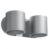Lampi De Perete Orbis Gri Aluminiu 2 Becuri Cilindrice Moderne De Interior
