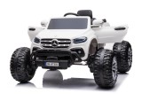 Masinuta electrica Mercedes X-Class Monster Truck 180W 4x4, roti moi, scaun tapitat, culoare Alba