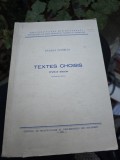 TEXTES CHOISIS - Vicenta Pisoschi