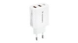 Wozinsky CWCUCW 30W USB-C / 2 x USB-A &icirc;ncărcător de perete - alb