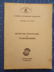 Gestiunea financiara a intreprinderii - Ion Stancu - Editura Domino editia 1993 foto