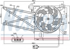 Ventilator radiator (cu carcasa) OPEL VECTRA B 1.6-2.5 intre 1995-2003 foto