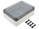 Carcasă universală policarbonat, IP66, gri, 130 x 180 x 63 mm