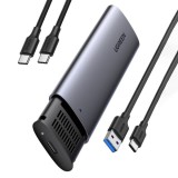 Rack UGREEN CM400 pentru SSD SATA M.2 NGFF, Gri