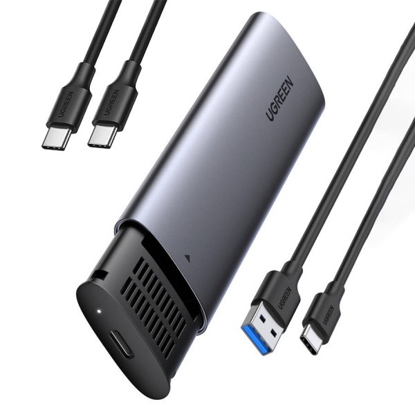 Rack UGREEN CM400 pentru SSD SATA M.2 NGFF, Gri