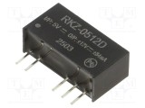 Convertor DC/DC RECOM RKZ 2W 4,5-5,5V intrare 12V/-12V ieșire SIP7