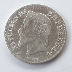 Franța 20 centimes 1866 A /Paris argint Napoleon lll