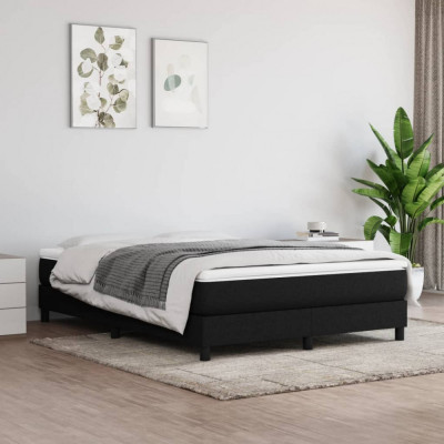 vidaXL Saltea de pat cu arcuri, negru, 140x200x20 cm, textil 347796 foto