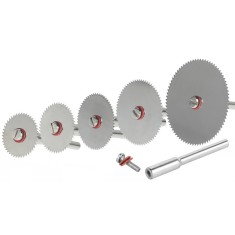 Set 5 discuri freze debitat lemn sau plastic cu adaptor prindere biax, MyStyle&reg;