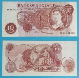 Marea Britanie (p#373) 10 Shillings 1966 &#039;Britannia&#039; UNC serie: B93N 622010