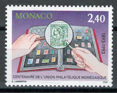 Monaco 1993 Mi 2154 MNH - Centenarul Asociației Filateliștilor Monegasci foto