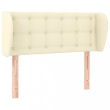 Cumpara ieftin Tablie de pat cu aripioare crem 93x23x78/88 cm piele ecologica