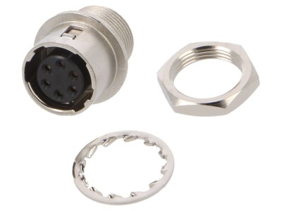 Conector Circular HR10 Push-Pull Soclu Argintat 2A Lipire foto