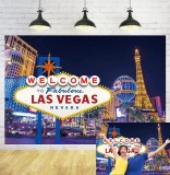 Banner pentru recuzita foto Las Vegas WR, multicolor, 150 x 210 cm