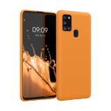 Husa Kwmobile pentru Samsung Galaxy A21s, Portocaliu, Silicon, KWM000011GI019C, Carcasa