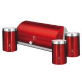 Cumpara ieftin Set cutie paine si 3 recipiente bucatarie Burgundy Edition Berlinger Haus BH 6729